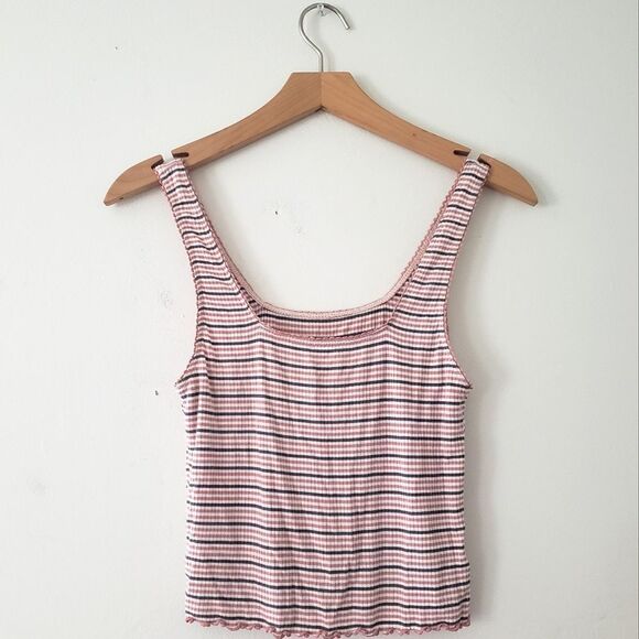 AEO Striped Crop Top S - Picture 1 of 5